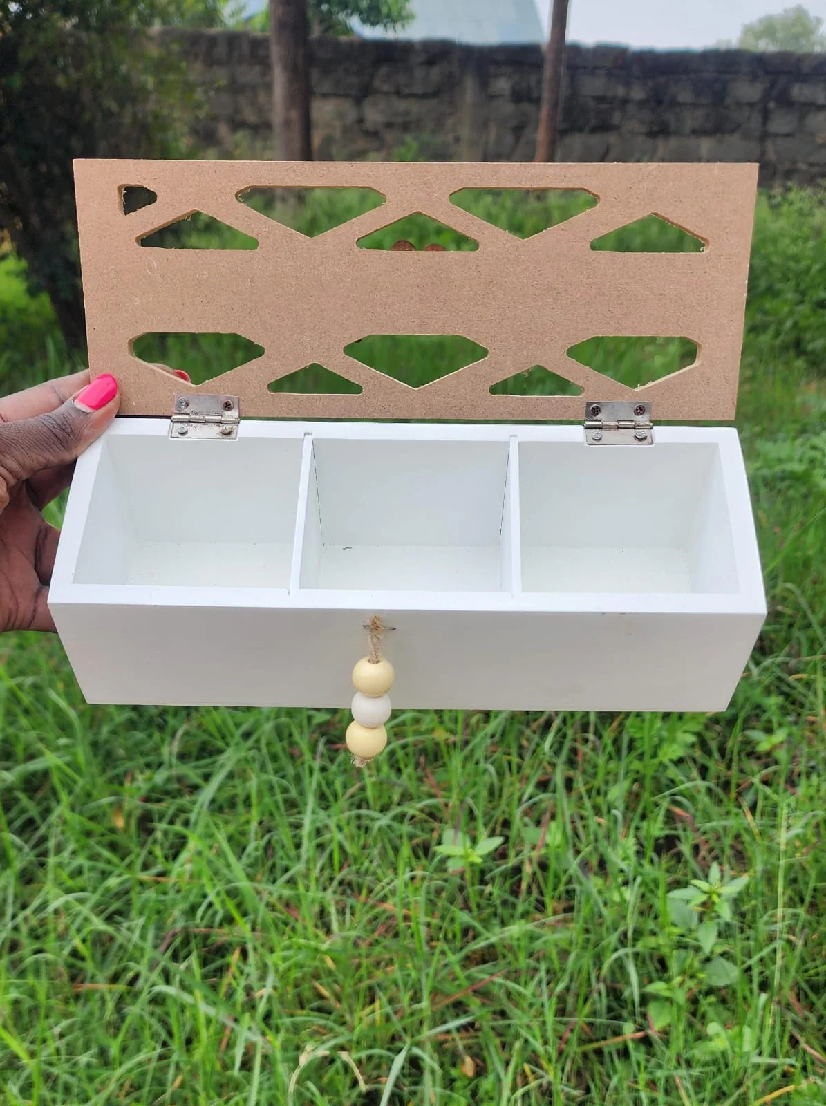 3 compartments / Slot wooden teabag / coffee organizer - Image 6