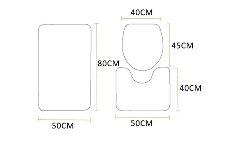 3 in 1 3D Bathroom toilet mats - Image 5