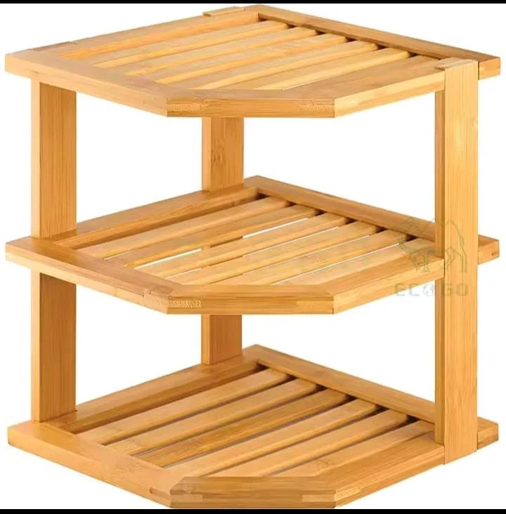 3-in-1 Bamboo Kitchen Corner Rack & Counter Organiser – Water Resistant - Image 4