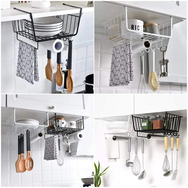 3 in 1 Metallic Under the Shelves Organizers - Image 4
