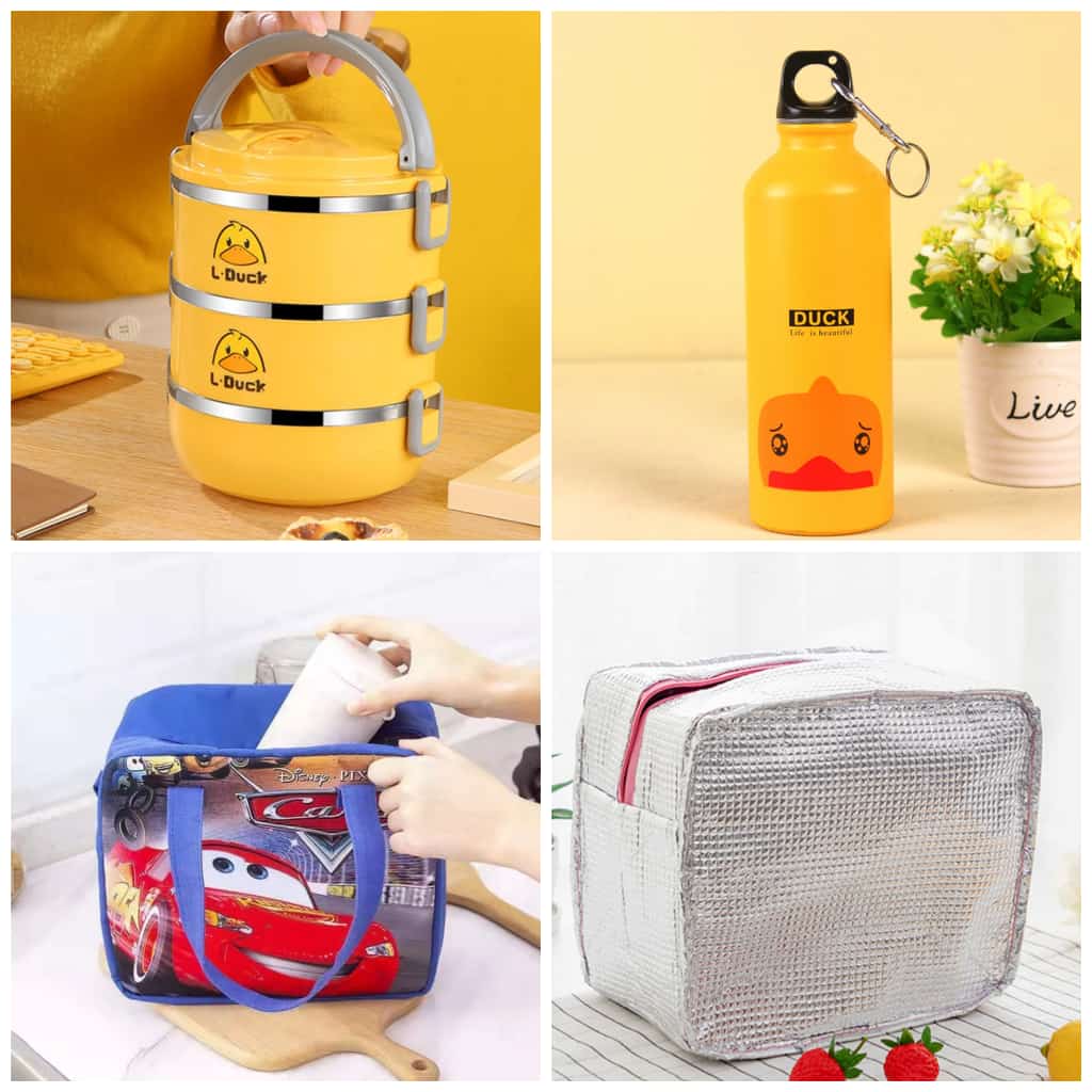 3 in 1 Stainless Steel Lunch Box Water Bottle Combo - Image 3