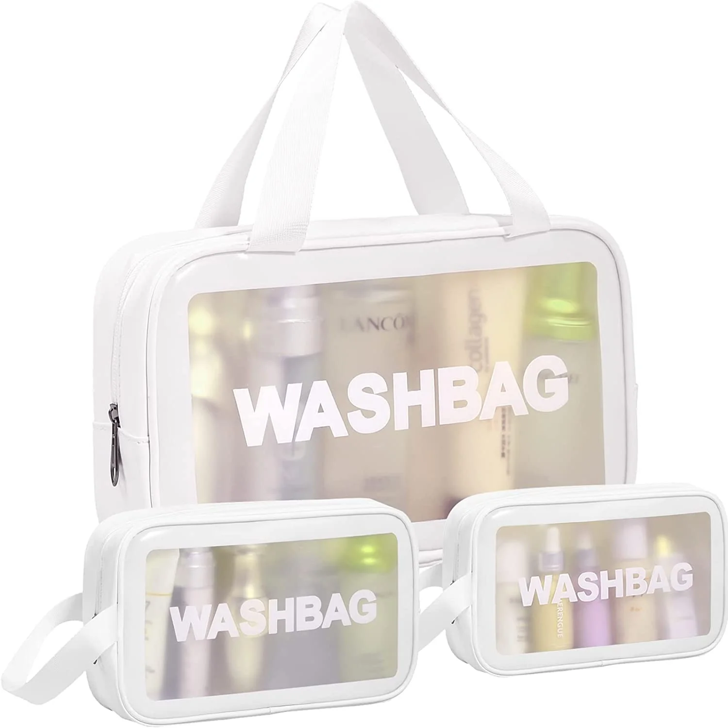 3-in-1 Waterproof Cosmetics Washbag Set / Travel & Bathroom Organizer - Image 4