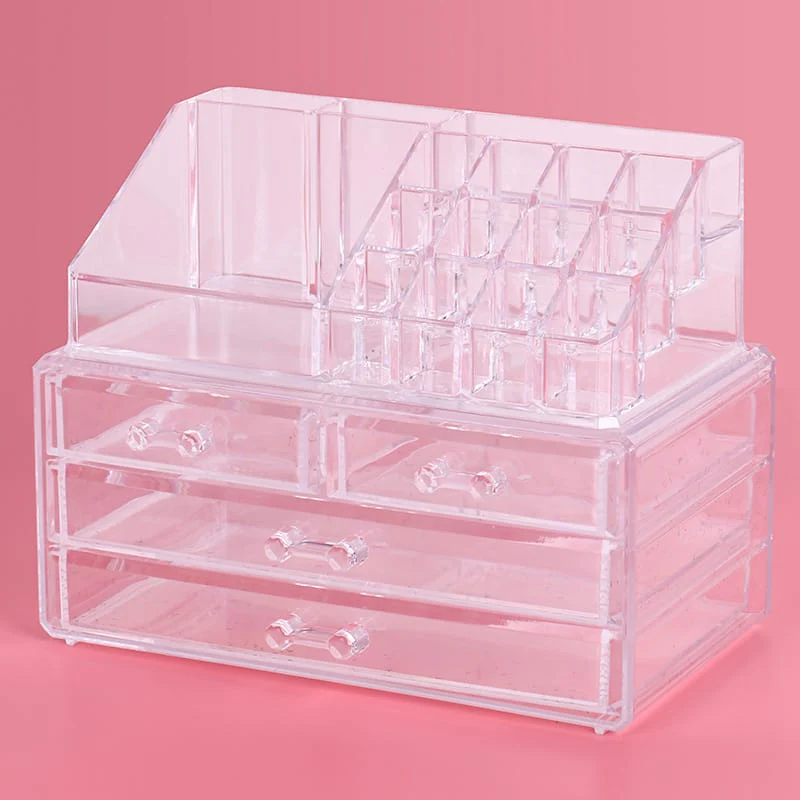 3 Layer Acrylic Transparent Makeup Drawer/Organizer Desktop Cosmetic Storage Box for Lipstick, Jewelry. - Image 6