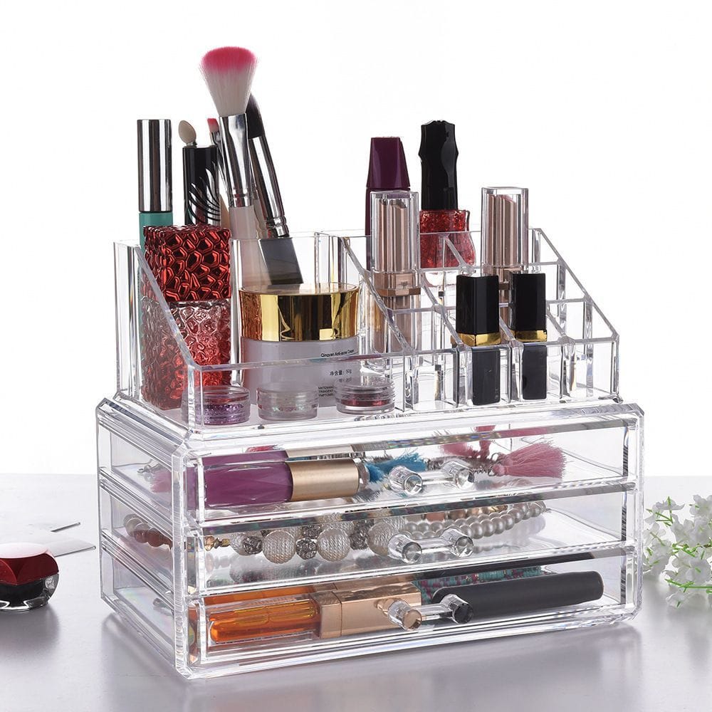 3 Layer Acrylic Transparent Makeup Drawer/Organizer Desktop Cosmetic Storage Box for Lipstick, Jewelry. - Image 7