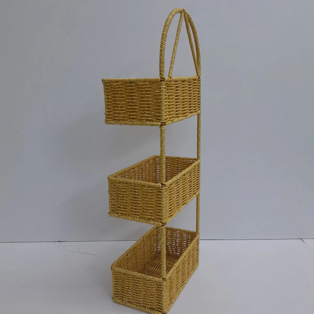3-Tier Rattan Shower Caddy & Bathroom Organiser – Hanging Over Shower Head, Hand Woven Water Resistant - Image 5