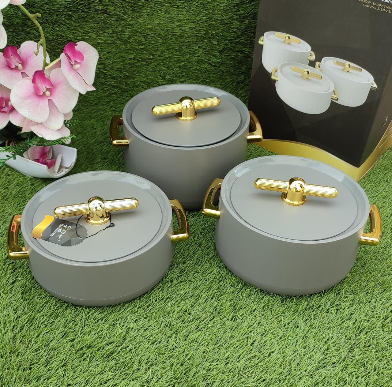 3 pcs Luxurious insulated Hotpots - Image 3