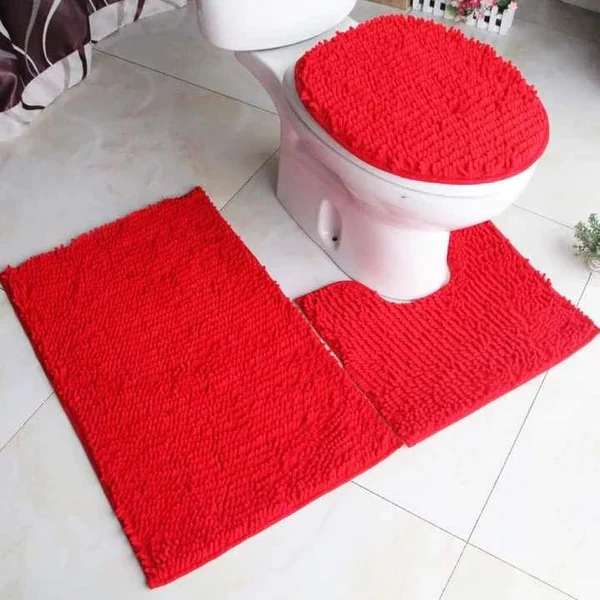 3 pcs Microfiber toilet mat set - Image 3