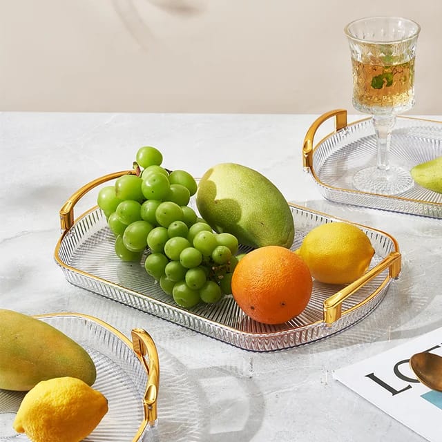 3 Pcs Nordic Luxury Acrylic Snack Fruits Tray - Image 3