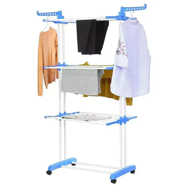 3 tier collapsible outdoor clothes Drying rack - Image 2