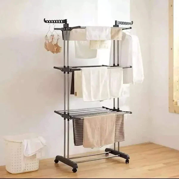 3 Tier Collapsible Outdoor Clothes Drying rack - Image 3