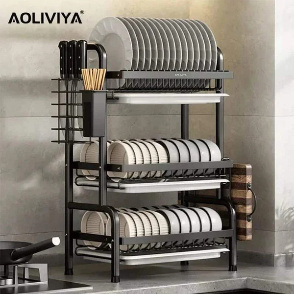 3 Tier dish storage rack - Image 4