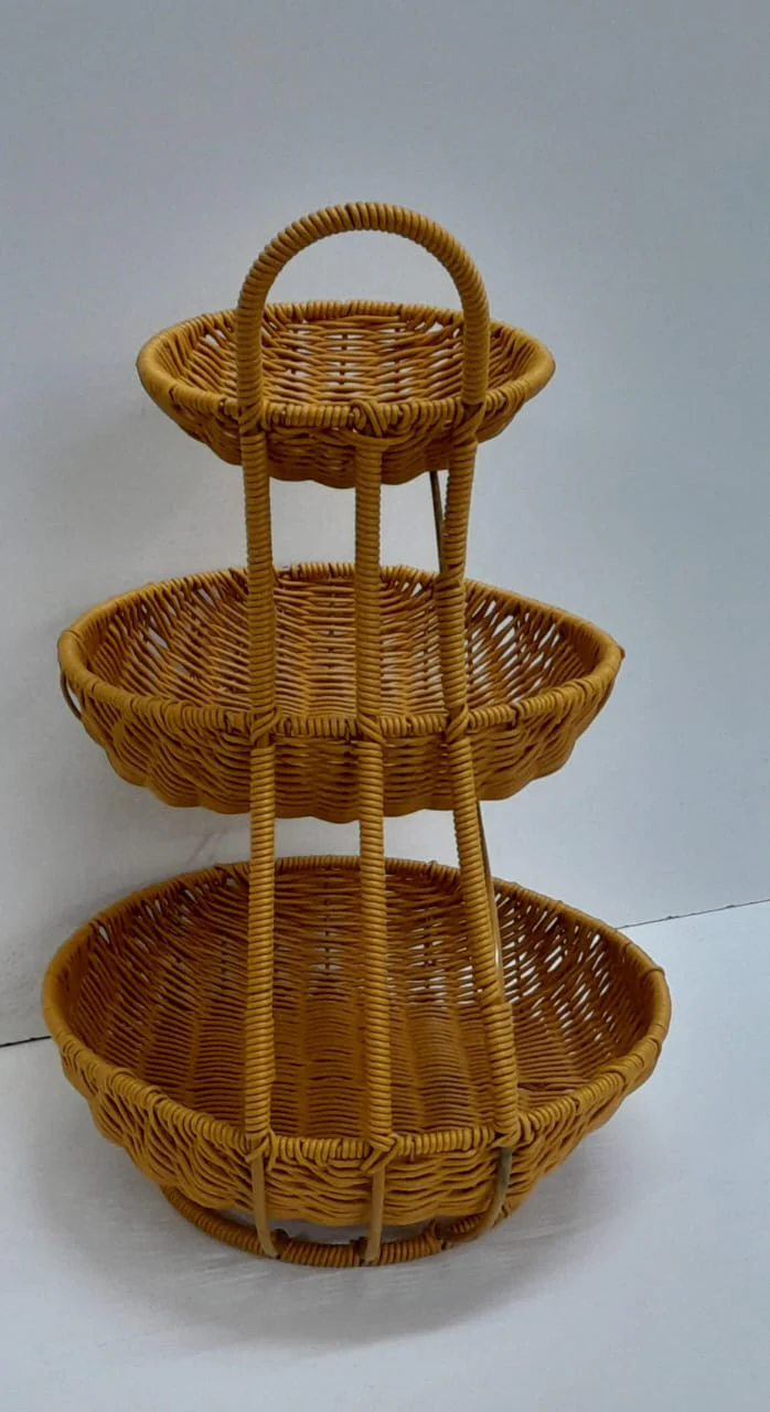 3-Tier Handmade Rattan Fruit Basket – Unique Natural Woven Fruit Rack for Kitchen, Dining Table & Countertop – Eco-Friendly Storage for Fruits, Vegetables, Snacks | Buy in Kenya - Image 3