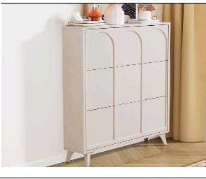 3 Tier Shoe Storage, Shoe Rack Narrow, Hall Shoe Storage Cabinet, Adjustable Partition Wooden Bucket Flip Shoe Cabinet - Image 6