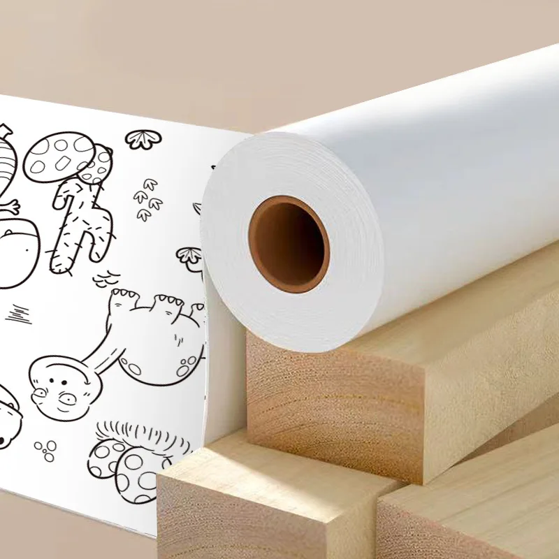 30*200cm Early Educational Kids Drawing Roll DIY Sticky Color Filling Paper Scroll - Image 6