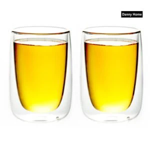 300ml 2-Pcs Danny Home Borosilicate Double Walled Cappuccino Glasses Set - Image 4