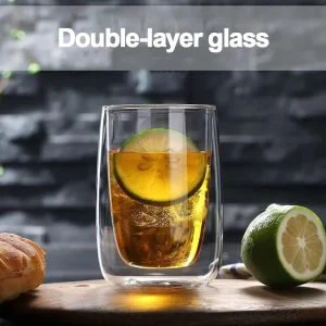 300ml 2-Pcs Danny Home Borosilicate Double Walled Cappuccino Glasses Set - Image 5