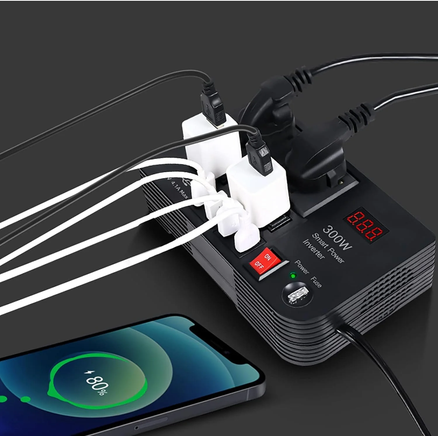 300W Power Inverter DC 12V to AC 220V Car Power Inverter - Image 4