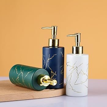 320ml Marble Glass Soap Dispenser & Hand Sanitizer Bottle – Transparent Thickened Glass Press Pump for Bathroom & Kitchen - Image 6