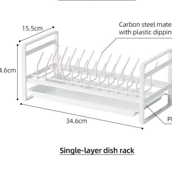 35cm Heavy Metal Plates Dish Glasses Rack - Image 3