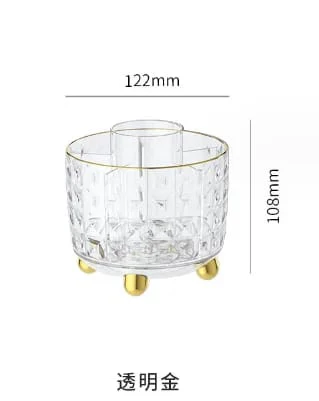 Makeup Brush Holder, 360 Rotating Makeup Brush Organizer, Dustproof Make Up Organizers and Storage - Image 2