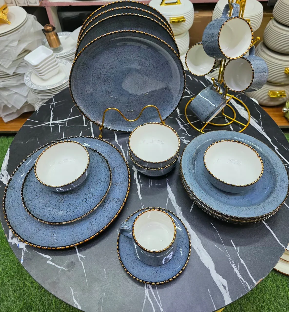 36pcs Elegant European Kiln Porcelain Dinner Set Luxury Sleep for the Modern Kenyan Home - Image 2