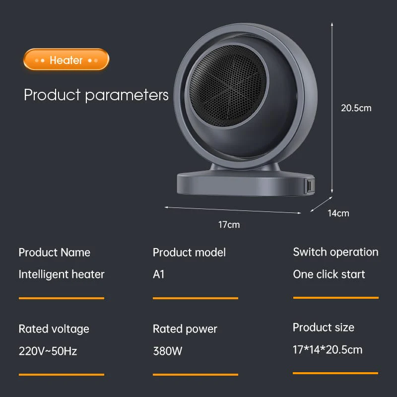 380W Warm air blower desktop heater fan - Image 2