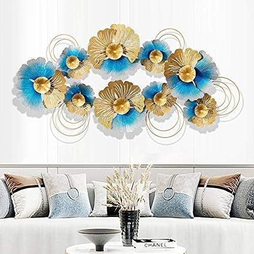 3D Creative Metal Wall Art Decor, Modern Ginkgo Leaves Wrought Iron Wall Hanging - Image 2