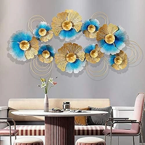 3D Creative Metal Wall Art Decor, Modern Ginkgo Leaves Wrought Iron Wall Hanging - Image 3