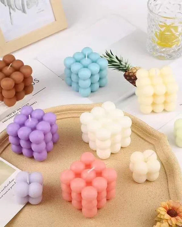 3D Non-stick Bubble Cube Candles Silicone Mold - Image 2