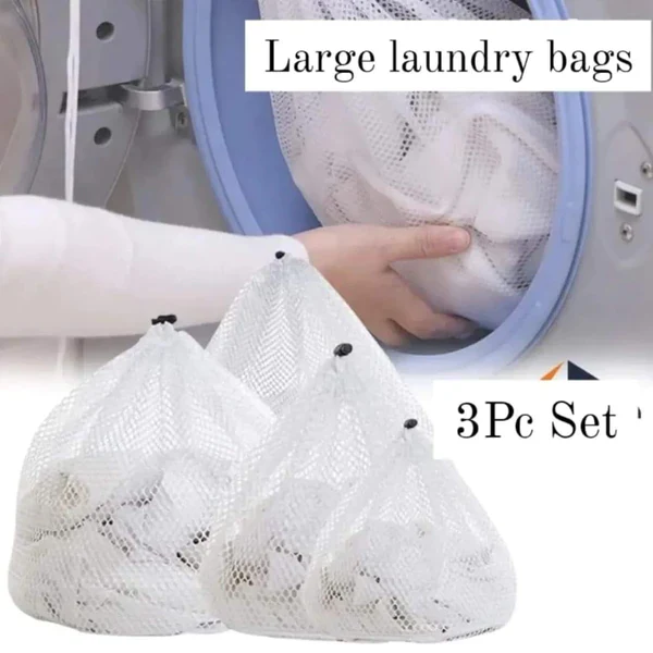 3Pc Assorted Large Size Laundry Bags - Image 2
