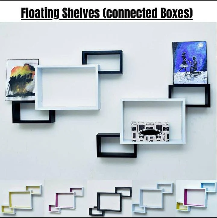 3PC CONNECTED BOXES FLOATING SHELVES - Image 2
