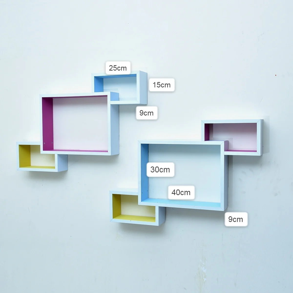 3PC CONNECTED BOXES FLOATING SHELVES - Image 3
