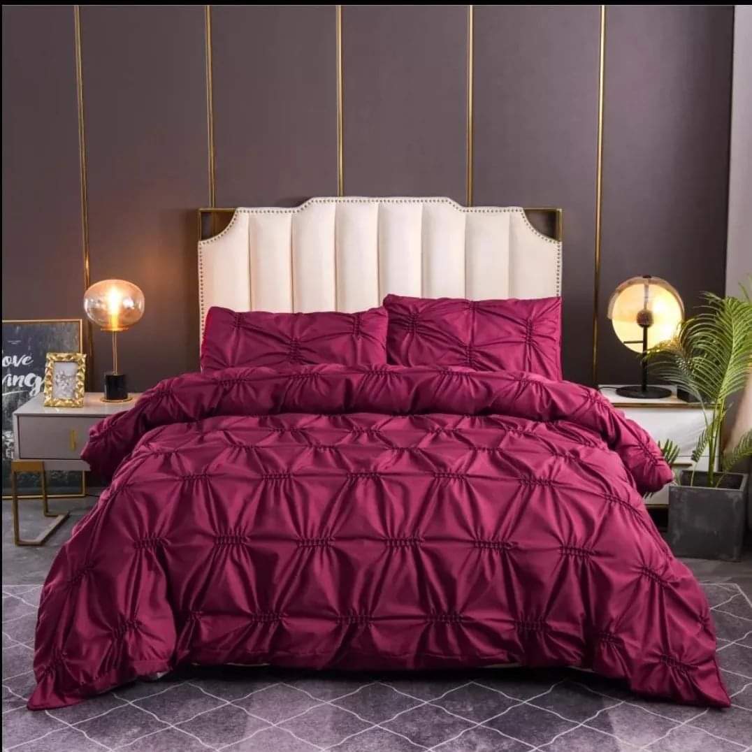 3pc Double Pinch Pleat Duvet cover set - Image 3