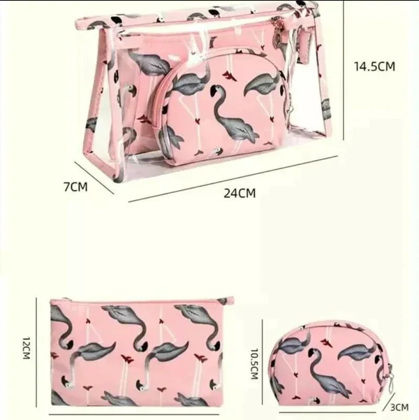 3pc portable cosmetics bag - Image 4