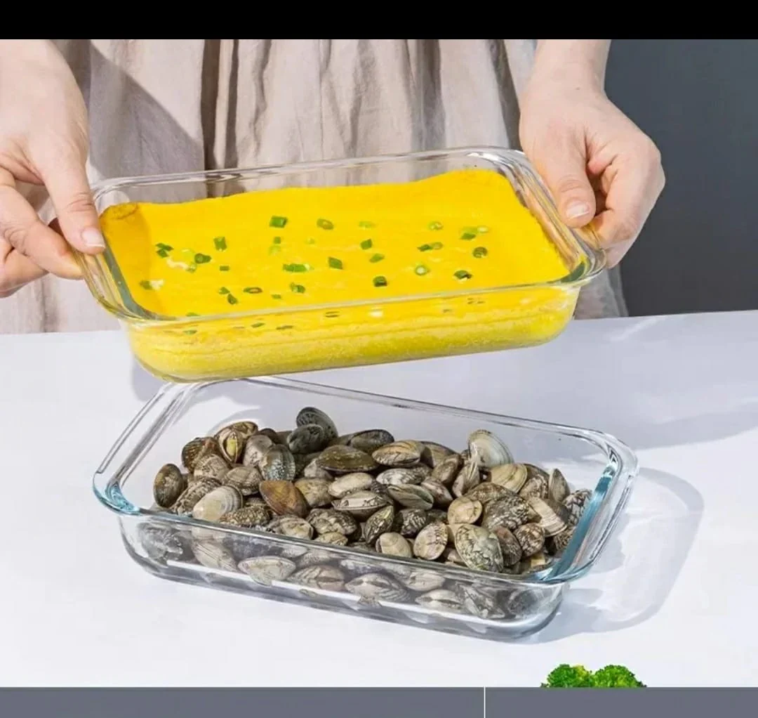3pcs baking and microwavable glass casseroles - Image 3