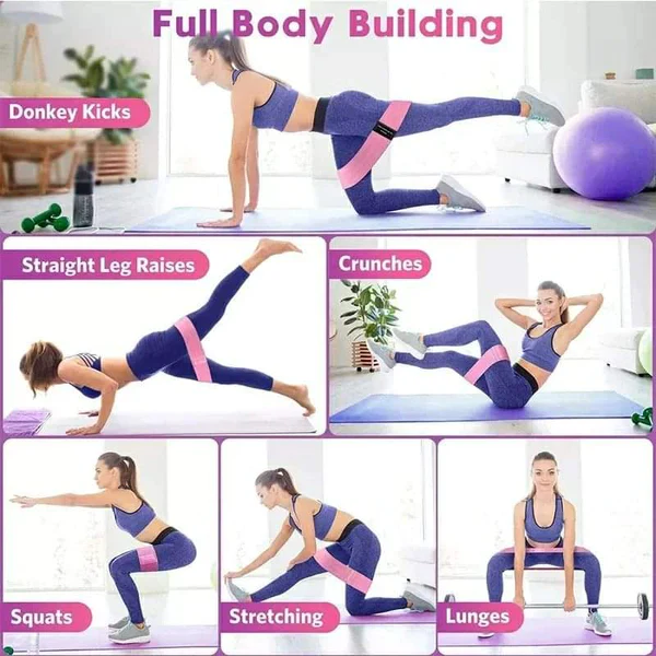 3pcs Booty Bands Fabric Resistance Glute Bands - Image 3