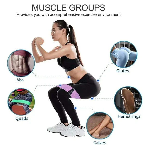 3pcs Booty Bands Fabric Resistance Glute Bands - Image 5