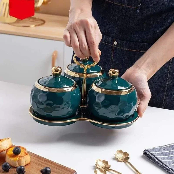 3pcs Ceramic Cannister set - Image 4