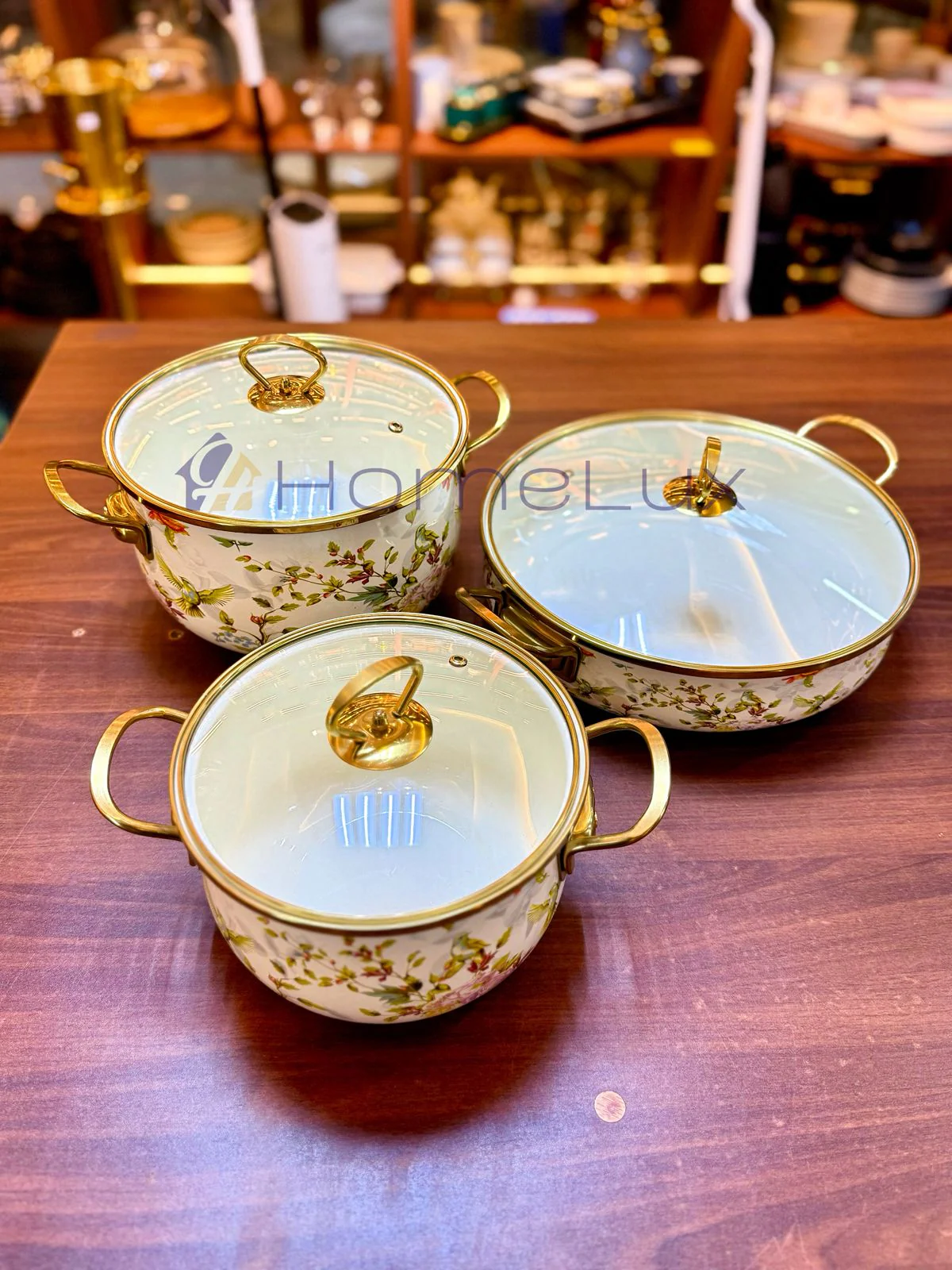 3pcs Enamelware Casserole Cooking Pot Set | Heavy-Duty Enamel Stockpots with Glass Lids in Kenya - Image 5