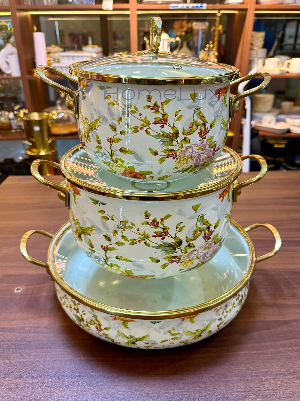 3pcs Enamelware Casserole Cooking Pot Set | Heavy-Duty Enamel Stockpots with Glass Lids in Kenya - Image 6