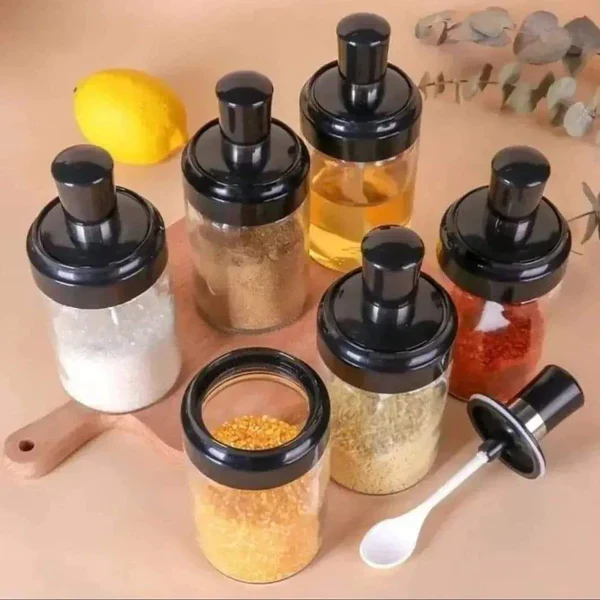 3pcs Glass Canisters with Dipper - Image 2