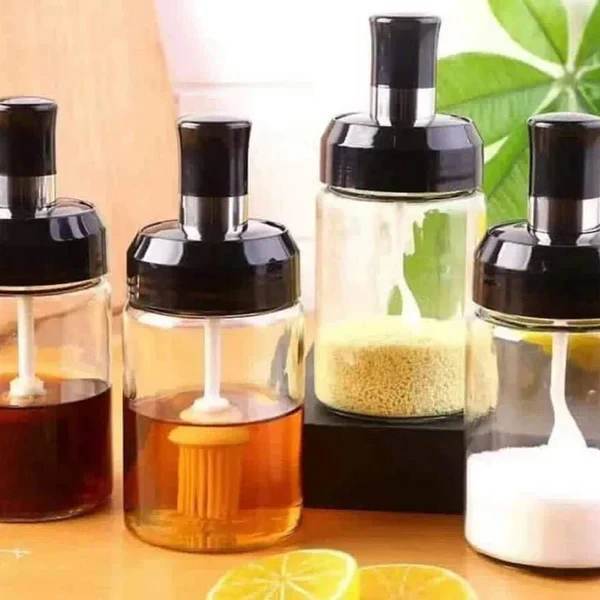 3pcs Glass Canisters with Dipper - Image 3
