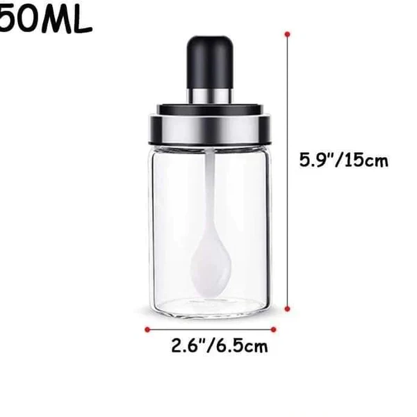 3pcs Glass Canisters with Dipper - Image 6