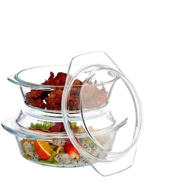 3pcs Glass Casserole Dish With Lid - Image 3