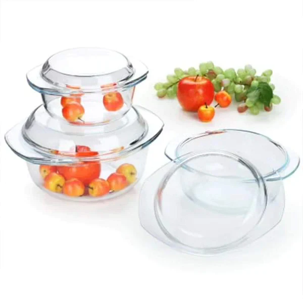 3pcs Glass Casserole Dish With Lid - Image 5