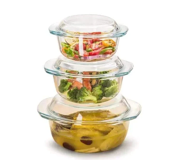 3pcs Glass Casserole set - Image 2