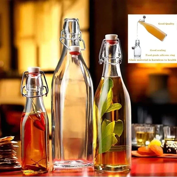 Glass Clip Beverage Bottle - Image 3