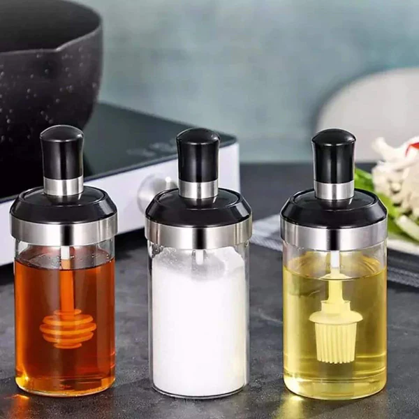 3pcs Glass Spice jar - Image 3