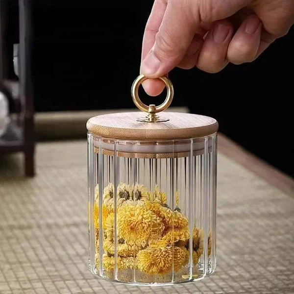 3pcs set Airtight Kitchen Glass Storage Jars - Image 7