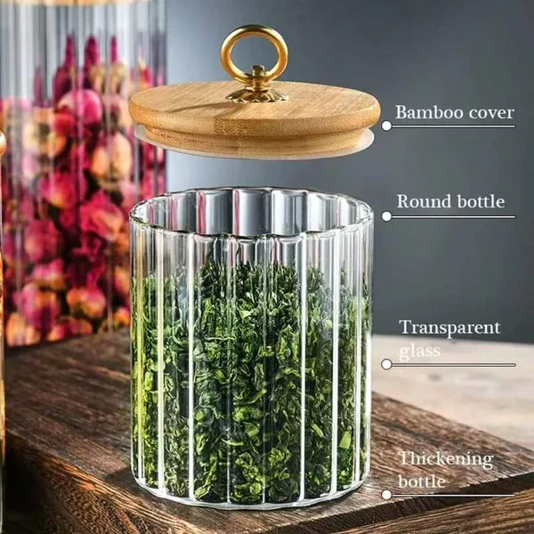 3pcs set Airtight Kitchen Glass Storage Jars - Image 8